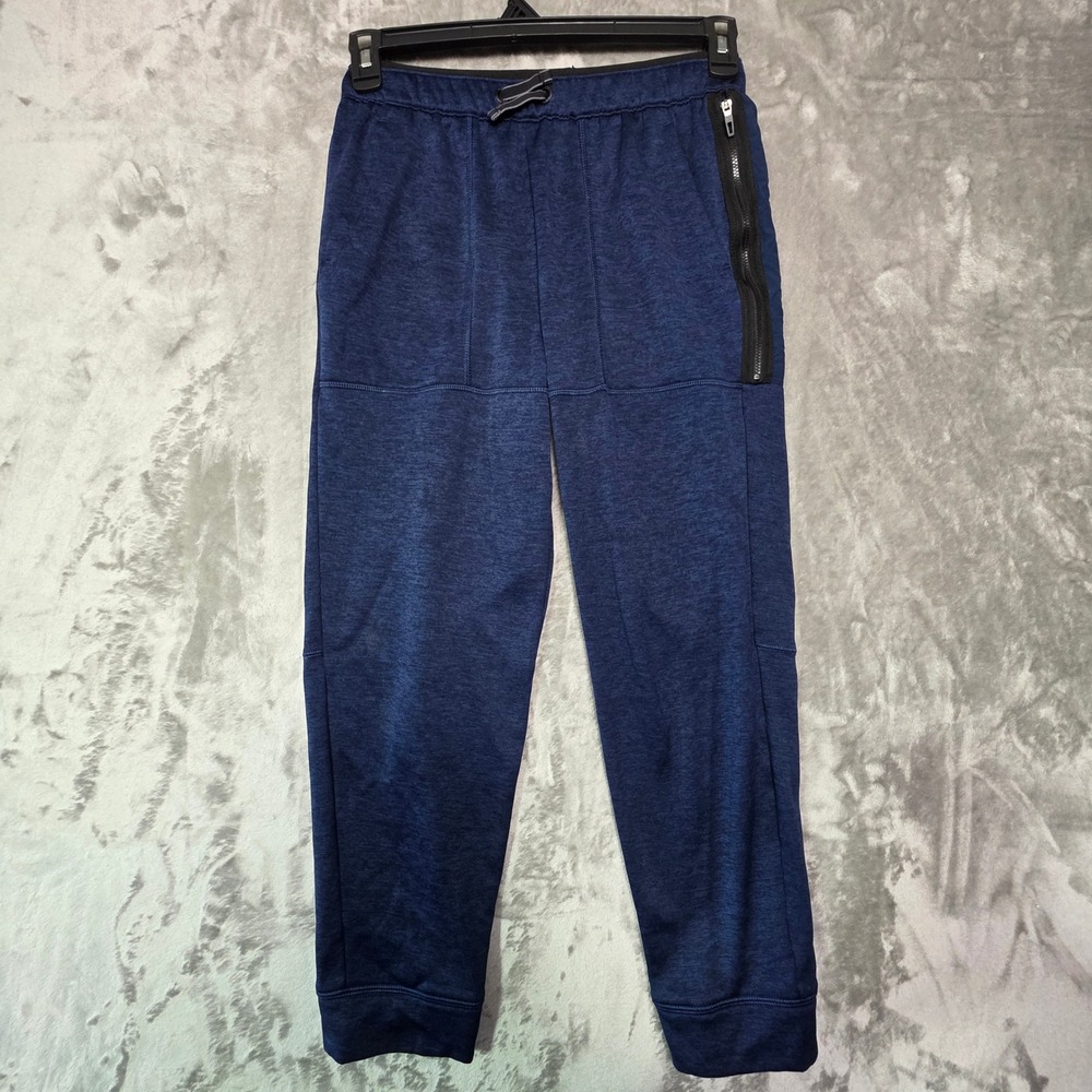 Athletic Works Boys XL 14-16 Blue Heather Jogger Pants Zipper Pocket Sweatpants